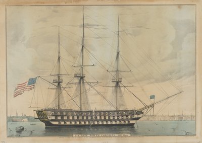 Nave statunitense North Carolina, 102 cannoni, 1843 da Nathaniel Currier